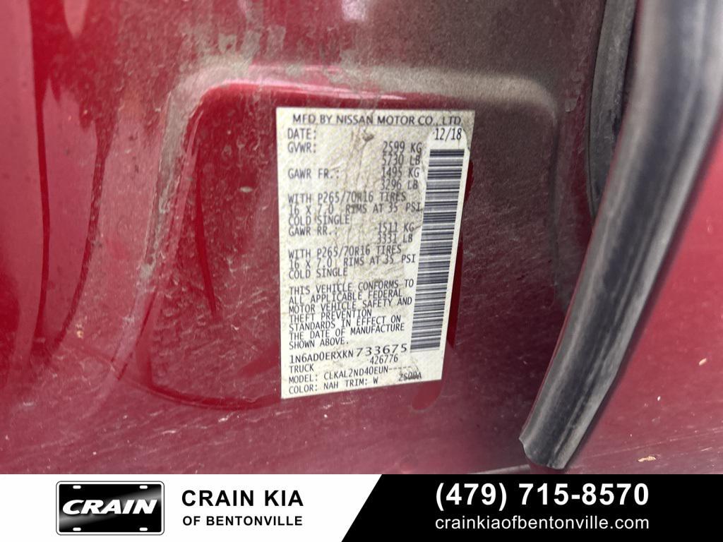 used 2019 Nissan Frontier car, priced at $16,900