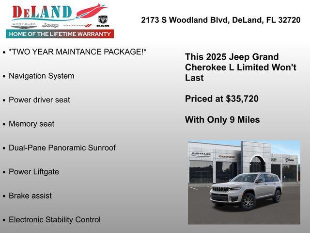 new 2025 Jeep Grand Cherokee L car, priced at $35,720