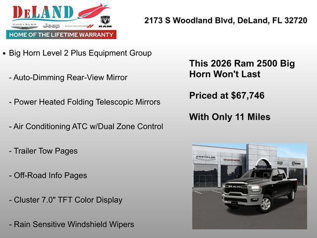 new 2026 Ram 2500 car, priced at $67,746