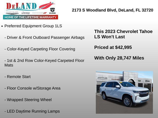 used 2023 Chevrolet Tahoe car, priced at $42,995