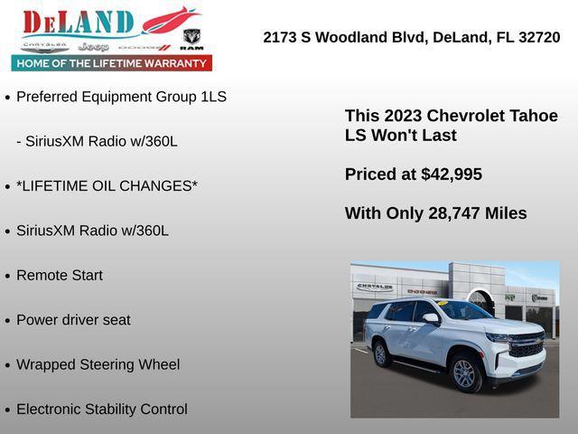 used 2023 Chevrolet Tahoe car, priced at $42,995