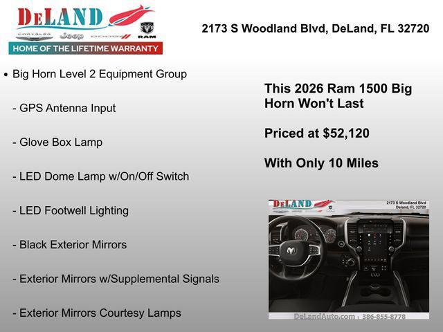 new 2026 Ram 1500 car, priced at $52,120