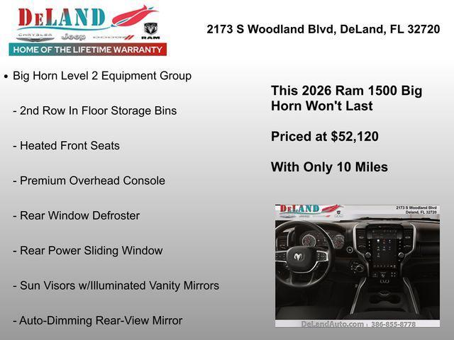 new 2026 Ram 1500 car, priced at $52,120
