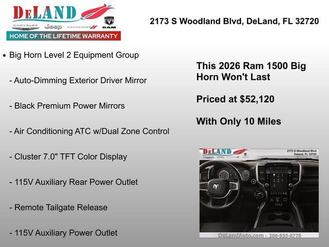 new 2026 Ram 1500 car, priced at $52,120