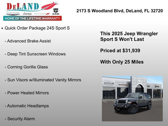 new 2025 Jeep Wrangler car, priced at $31,939