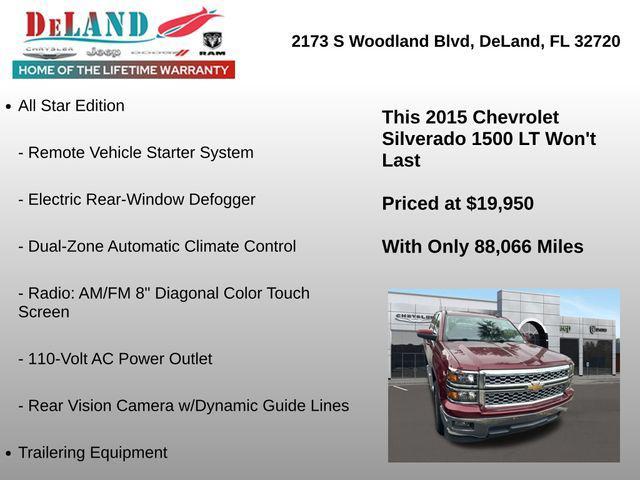 used 2015 Chevrolet Silverado 1500 car, priced at $19,950