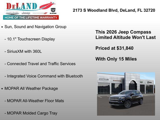 new 2026 Jeep Compass car, priced at $31,840