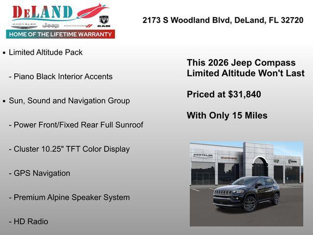 new 2026 Jeep Compass car, priced at $31,840