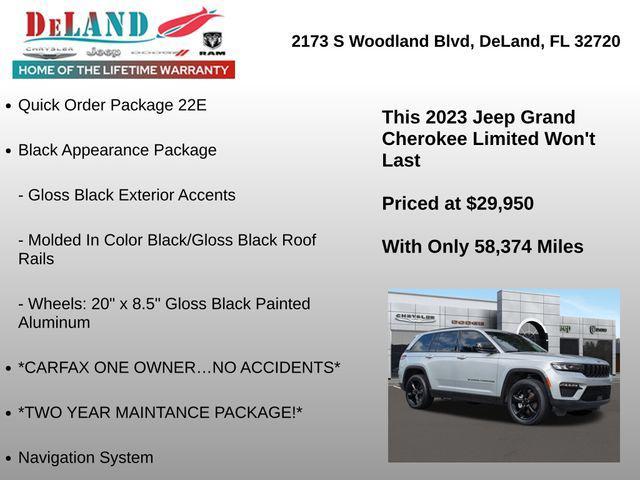used 2023 Jeep Grand Cherokee car, priced at $29,950