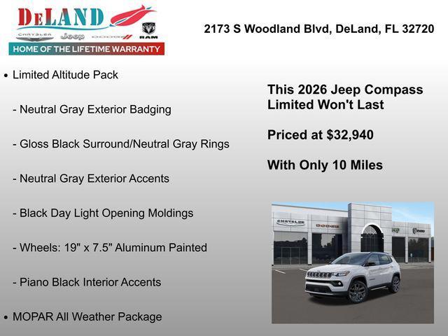 new 2026 Jeep Compass car, priced at $32,940