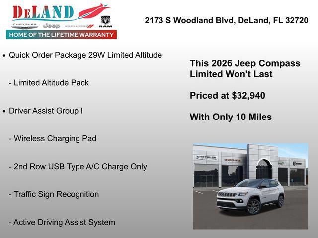 new 2026 Jeep Compass car, priced at $32,940