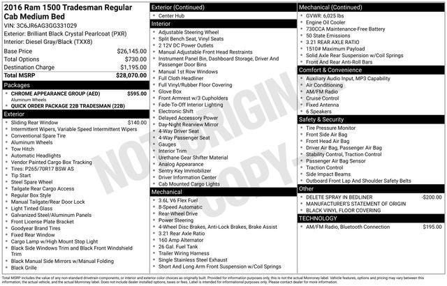 used 2016 Ram 1500 car, priced at $12,950
