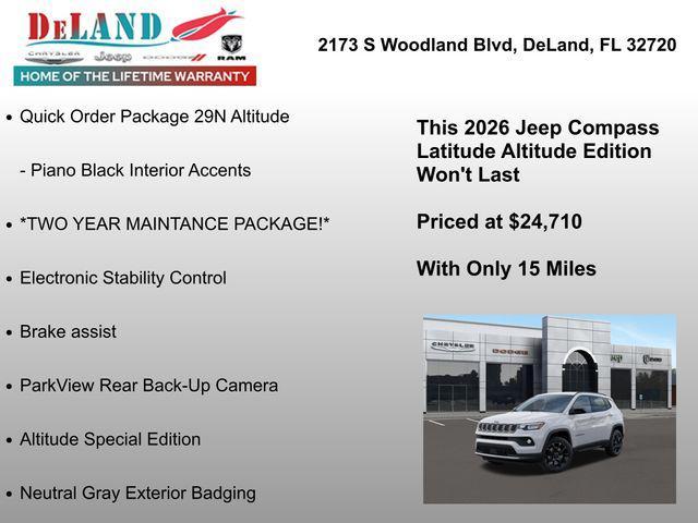 new 2026 Jeep Compass car, priced at $24,710