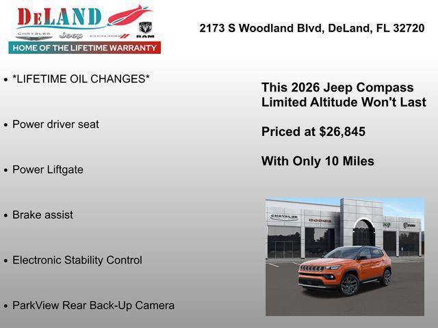new 2026 Jeep Compass car, priced at $26,845