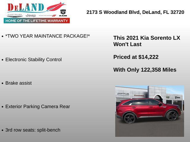 used 2021 Kia Sorento car, priced at $14,222