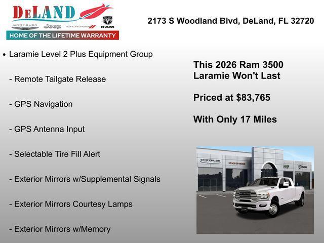new 2026 Ram 3500 car, priced at $83,765