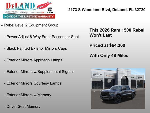 new 2026 Ram 1500 car, priced at $64,360