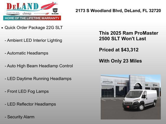 new 2025 Ram ProMaster 2500 car, priced at $43,312