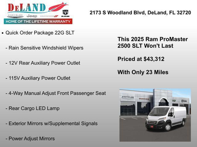 new 2025 Ram ProMaster 2500 car, priced at $43,312