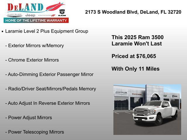 new 2025 Ram 3500 car, priced at $76,065