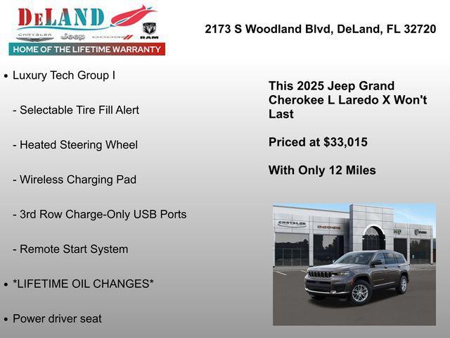 new 2025 Jeep Grand Cherokee L car, priced at $32,015