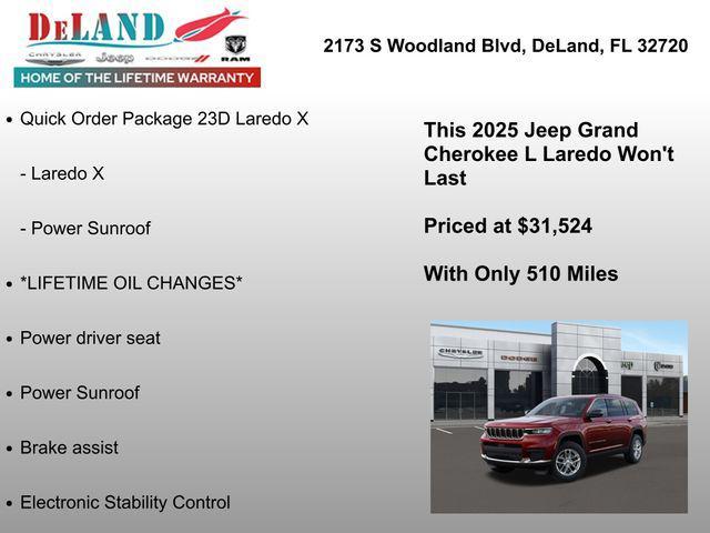 new 2025 Jeep Grand Cherokee L car, priced at $31,524