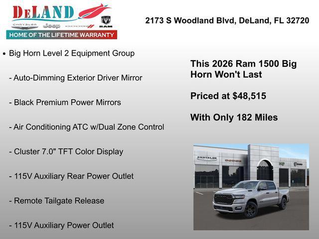 new 2026 Ram 1500 car, priced at $48,515