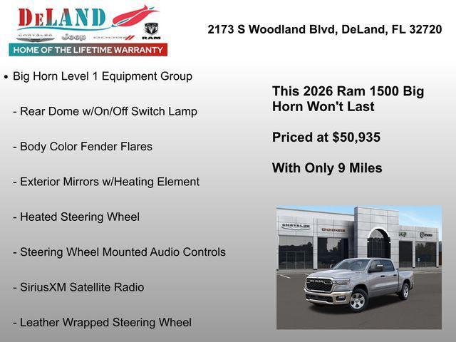 new 2026 Ram 1500 car, priced at $50,935