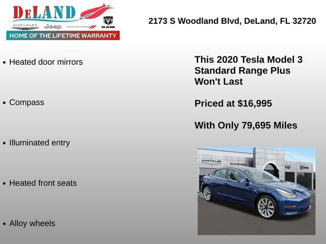 used 2020 Tesla Model 3 car, priced at $16,995