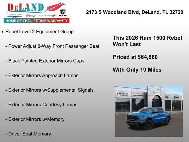 new 2026 Ram 1500 car, priced at $64,860