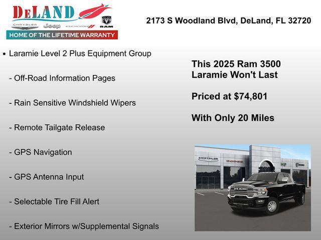 new 2025 Ram 3500 car, priced at $74,801
