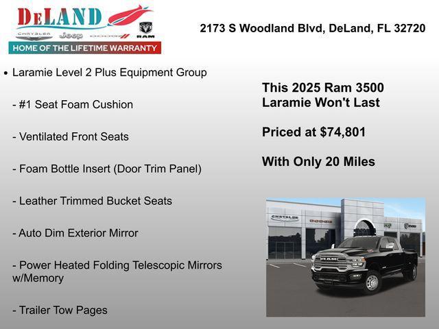 new 2025 Ram 3500 car, priced at $74,801