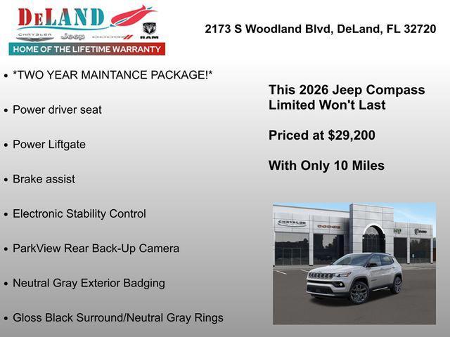 new 2026 Jeep Compass car, priced at $29,200