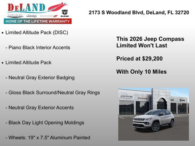 new 2026 Jeep Compass car, priced at $29,200