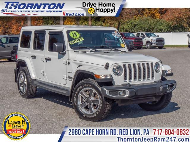 used 2018 Jeep Wrangler Unlimited car, priced at $32,800