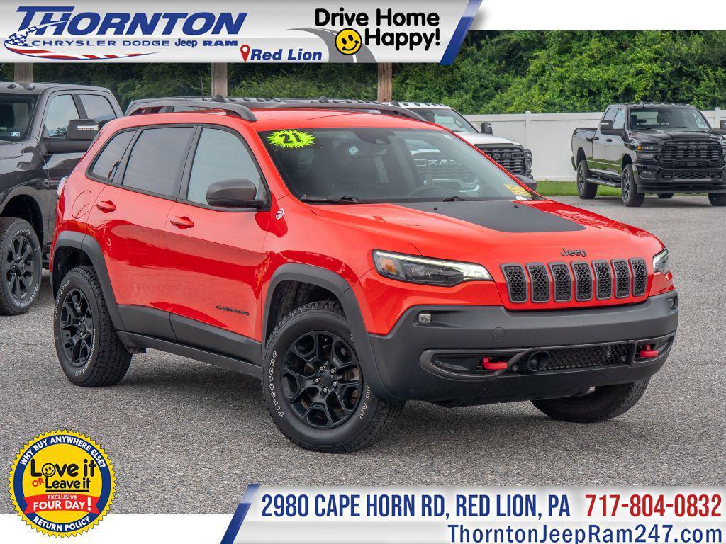 used 2021 Jeep Cherokee car, priced at $25,955