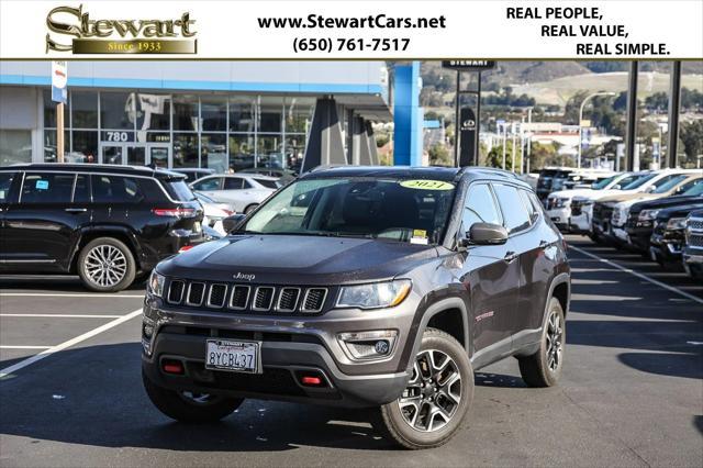 used 2021 Jeep Compass car, priced at $21,388