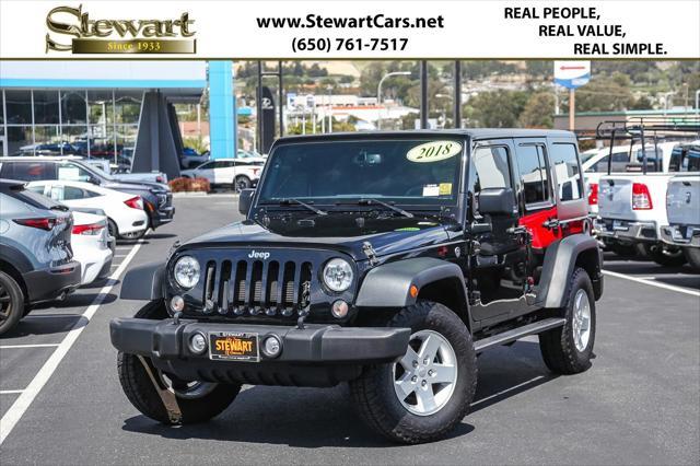 used 2018 Jeep Wrangler JK Unlimited car, priced at $22,588
