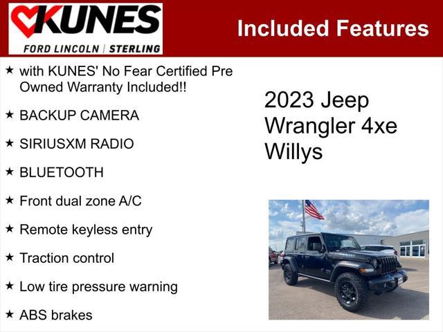 used 2023 Jeep Wrangler 4xe car, priced at $33,905