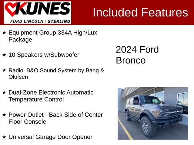 new 2024 Ford Bronco car, priced at $61,361