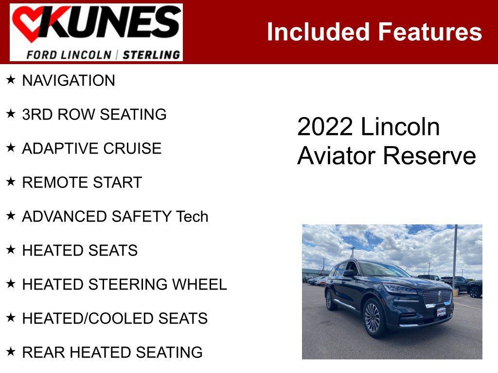 used 2022 Lincoln Aviator car, priced at $33,985