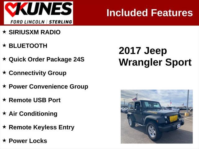 used 2017 Jeep Wrangler car, priced at $12,499