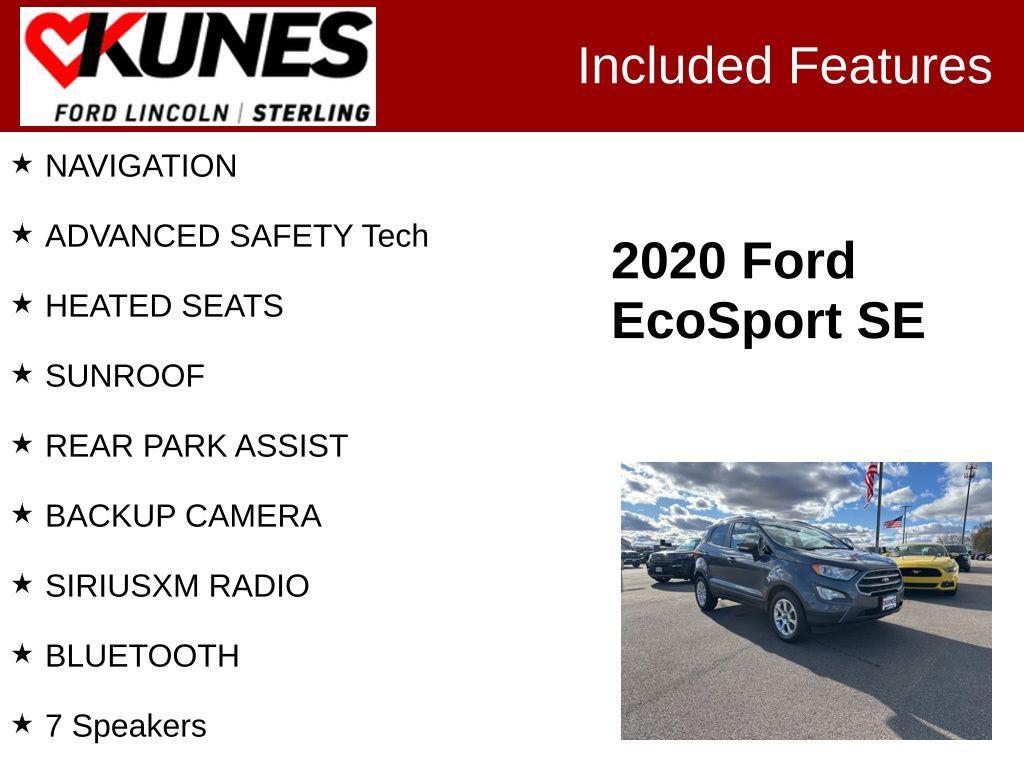 used 2020 Ford EcoSport car, priced at $13,776