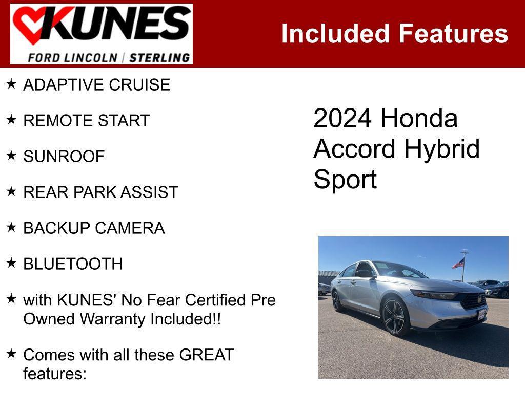 used 2024 Honda Accord Hybrid car, priced at $25,402