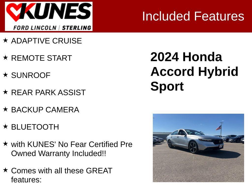 used 2024 Honda Accord Hybrid car, priced at $26,508
