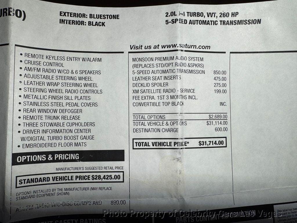 used 2007 Saturn Sky car, priced at $24,950