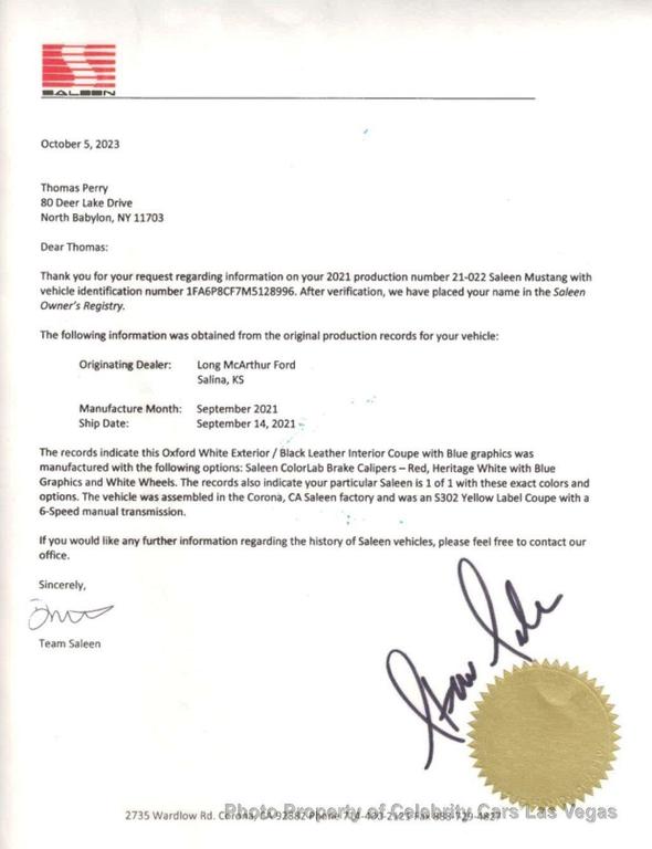 used 2021 Ford Mustang car, priced at $55,950