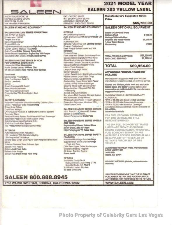 used 2021 Ford Mustang car, priced at $55,950