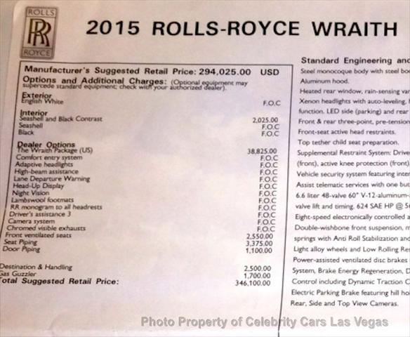 used 2015 Rolls-Royce Wraith car, priced at $174,500