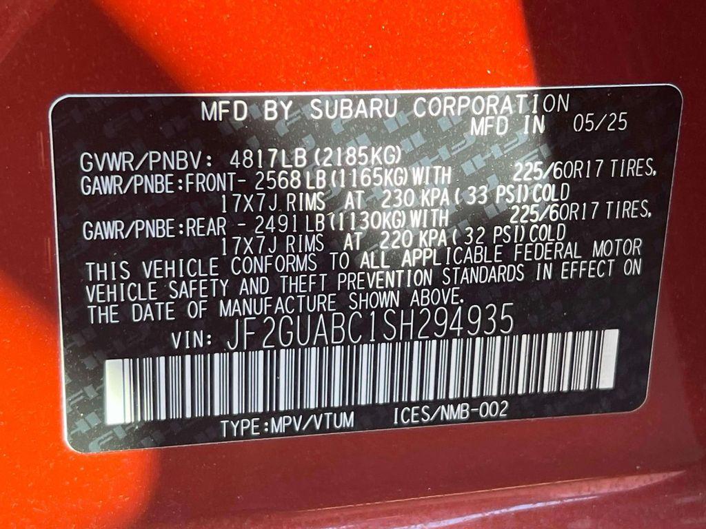 new 2025 Subaru Crosstrek car, priced at $28,594